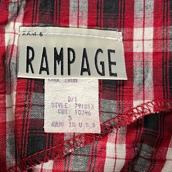 Vintage Rampage Plaid Mini Dress 90s Preppy Punk Grunge Flannel Junior's Size 5 - Picture 6 of 11